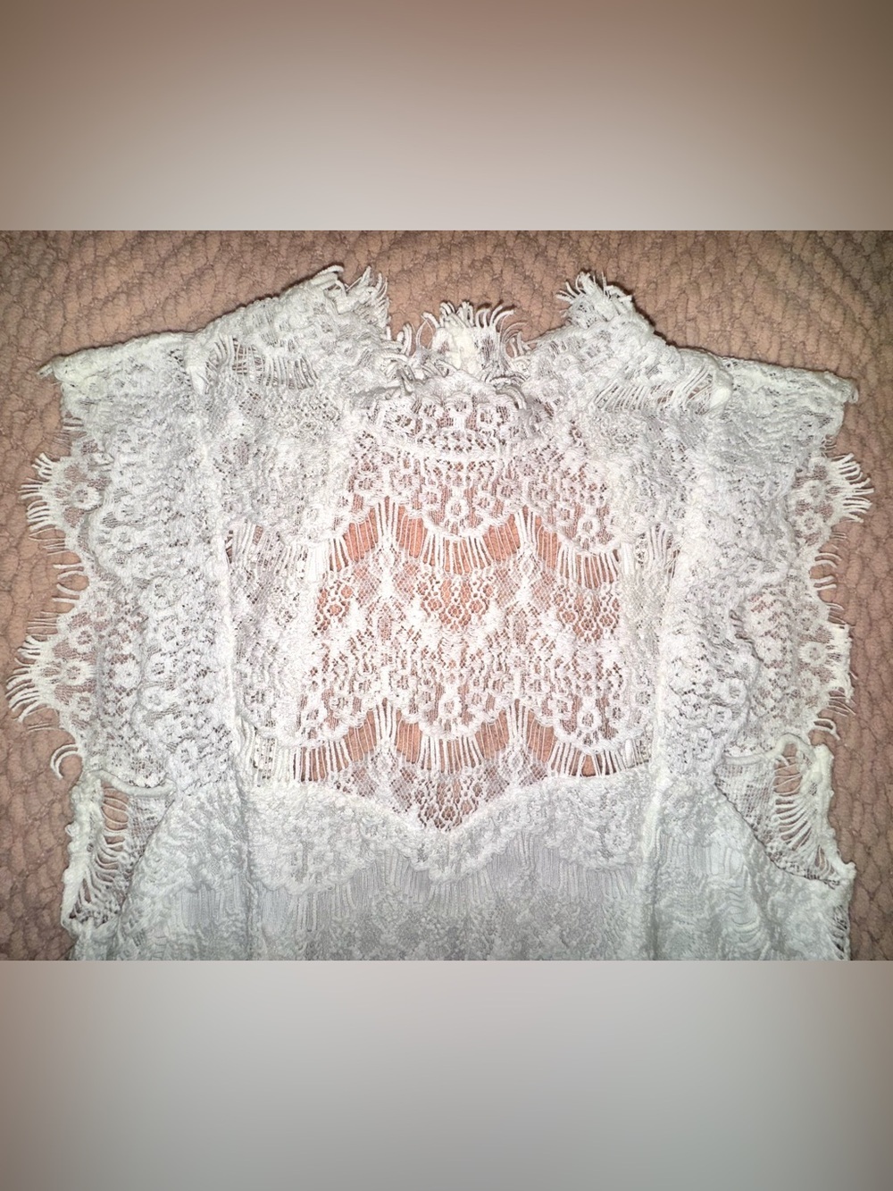 Free People Intimately Daydream Lace Mini Dress White XS NWT Open Back - Picture 12 of 15